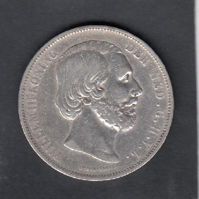 Beschrijving: 2 1/2 Gulden WILLEM III